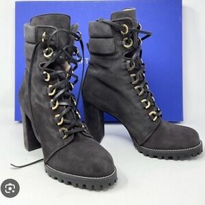 Stuart Weitzman Black Heeled Boots NWT Size 9